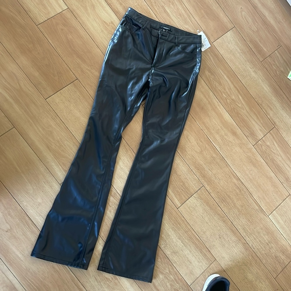 Forever 21 wide leg leather pants size small brand new